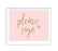 Blush Pink Gold Glitter Print Wedding Party Signs-Set of 1-Andaz Press-Mr. & Mrs.-