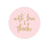 Blush Pink Gold Glitter Print Wedding Round Circle Gift Tags-Set of 24-Andaz Press-With Love and Thanks-