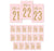 Blush Pink Gold Glitter Print Wedding Table Numbers-Set of 20-Andaz Press-1-20-