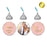 Blush Pink Metallic Gold Polka Dots Bachelorette Party Photo Personalized Chocolate Drop Label Stickers Trio-Set of 216-Andaz Press-