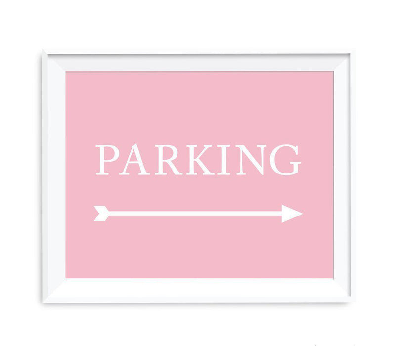 Blush Pink Wedding Direction Signs-Set of 1-Andaz Press-Restrooms-