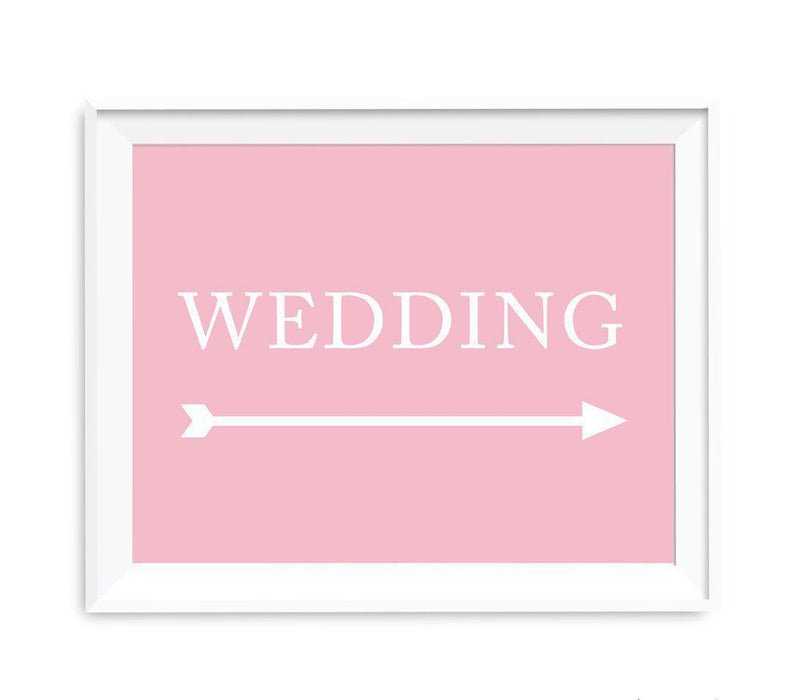 Blush Pink Wedding Direction Signs-Set of 1-Andaz Press-Restrooms-