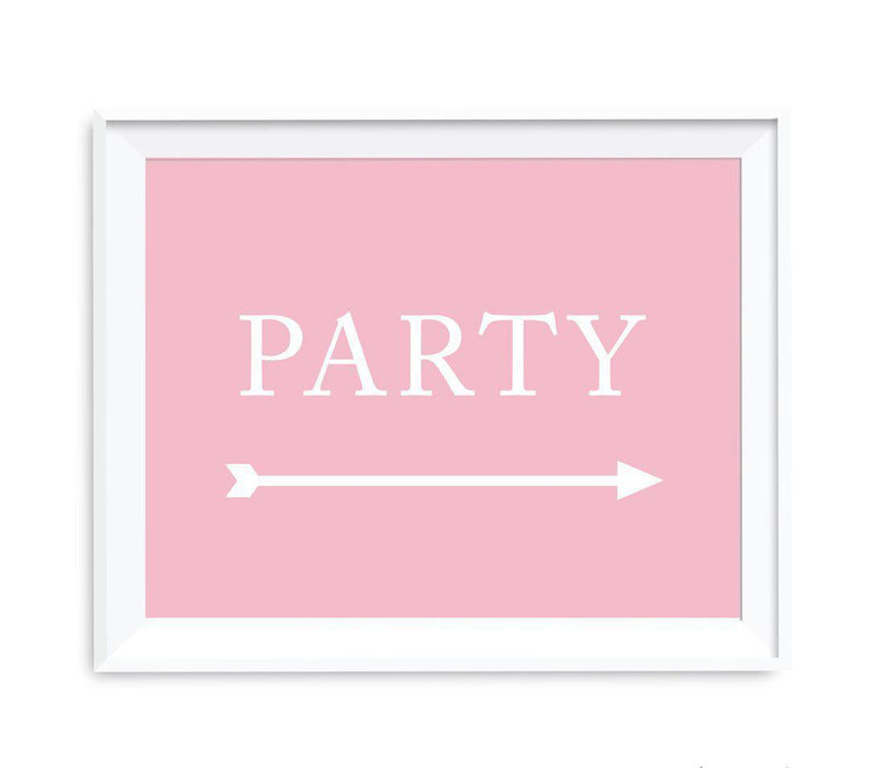 Blush Pink Wedding Direction Signs-Set of 1-Andaz Press-Restrooms-