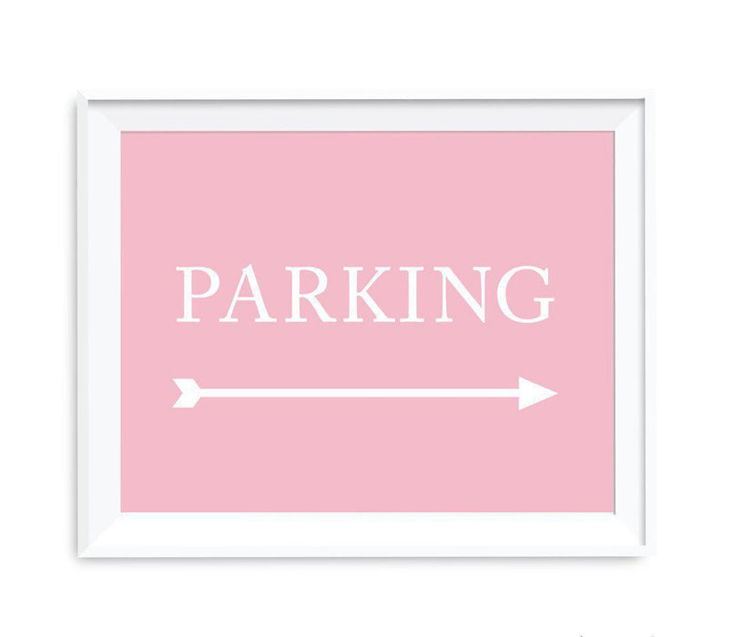 Blush Pink Wedding Direction Signs-Set of 1-Andaz Press-Parking-