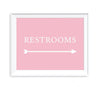 Blush Pink Wedding Direction Signs-Set of 1-Andaz Press-Restrooms-
