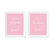 Blush Pink Wedding Signs, 2-Pack-Set of 2-Andaz Press-Ladies, Gents Bathroom Restroom-