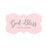 Blush Pink and Gray Baby Girl Baptism Fancy Frame Label Stickers, God Bless This Baptism-set of 36-Andaz Press-
