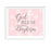 Blush Pink and Gray Baby Girl Baptism Party Sign, God Bless This Baptism-set of 1-Andaz Press-