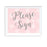 Blush Pink and Gray Baby Girl Baptism Party Sign, Please Sign-set of 1-Andaz Press-