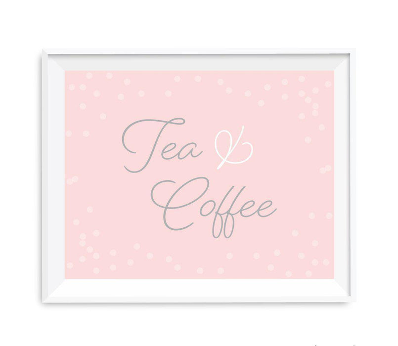 Blush Pink and Gray Pop Fizz Clink Wedding Party Signs-Set of 1-Andaz Press-Tea & Coffee-