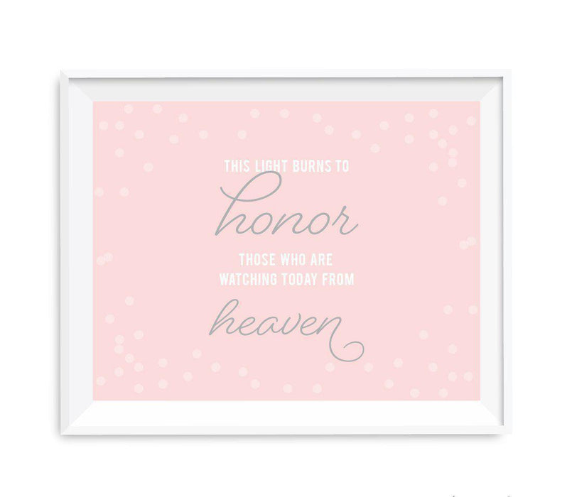Blush Pink and Gray Pop Fizz Clink Wedding Party Signs-Set of 1-Andaz Press-This Light Burns Memorial-