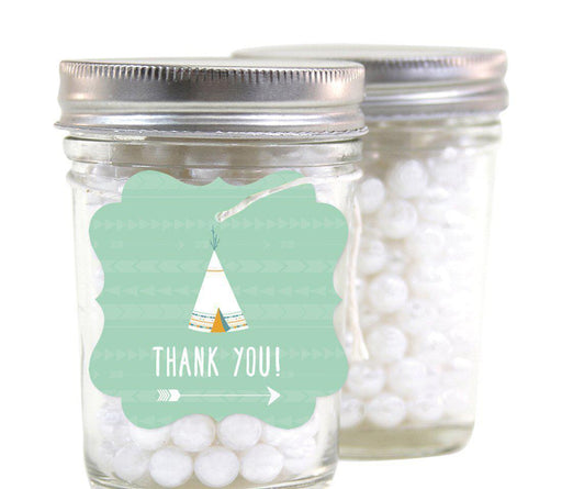 Boho Chic Tribal Birthday Fancy Frame Gift Tags-Set of 24-Andaz Press-Thank You-