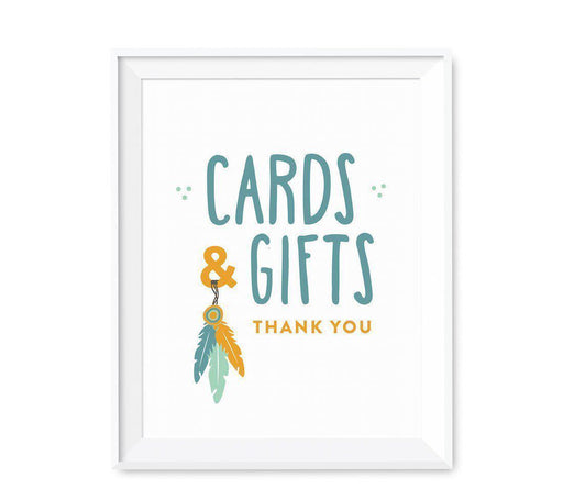 Boho Chic Tribal Birthday Party Signs-Set of 1-Andaz Press-Welcome To Our Adventure-