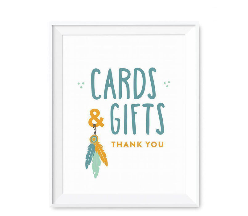 Boho Chic Tribal Birthday Party Signs-Set of 1-Andaz Press-Welcome To Our Adventure-