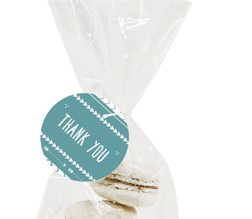 Boho Chic Tribal Birthday Round Circle Gift Tags-Set of 24-Andaz Press-Thank You-