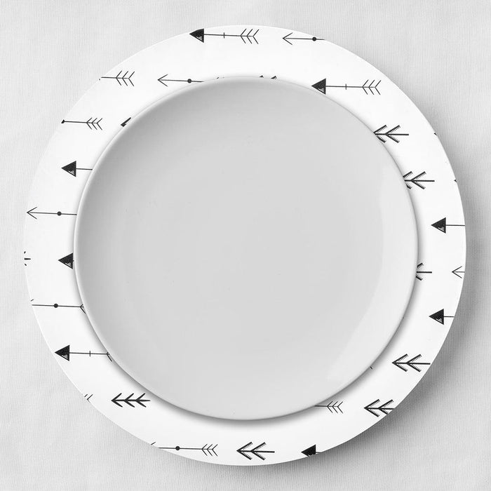 Boho Woodland Arrows Acrylic Charger Plates-Set of 4-Koyal Wholesale-