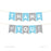 Boy Baby Shower Hanging Pennant Garland Party Banner-Set of 1-Andaz Press-Gray-Thank You-