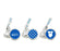 Boy Baby Shower Hershey's Kisses Stickers-Set of 216-Andaz Press-Royal Blue-