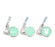 Boy Baby Shower Hershey's Kisses Stickers-Set of 216-Andaz Press-Mint Green-