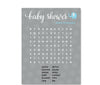 Boy Elephant Baby Shower Games & Fun Activities-Set of 20-Andaz Press-Word Search-