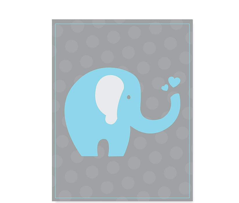 Boy Elephant Baby Shower Party Signs & Banner Decorations-Set of 20-Andaz Press-