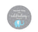 Boy Elephant Baby Shower Round Label Stickers-Set of 40-Andaz Press-Thank You For Celebrating With Us!-