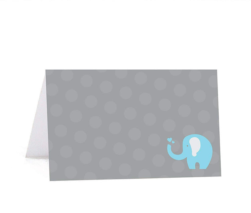 Boy Elephant Baby Shower Table Tent Printable Place Cards-Set of 20-Andaz Press-