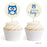 Boy Owl Baby Shower Cupcake Topper DIY Party Favors Kit-Set of 20-Andaz Press-