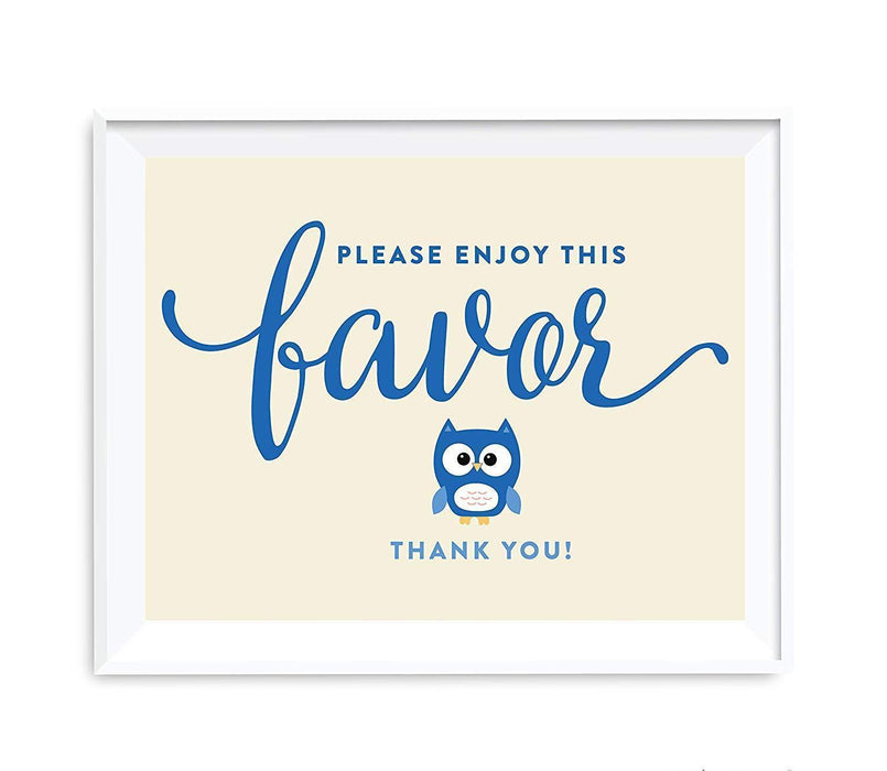 Boy Owl Baby Shower Party Signs-Set of 1-Andaz Press-Thank You For Celebrating With Us!-