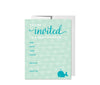 Boy Whale Nautical Baby Shower Blank Invitations-Set of 20-Andaz Press-