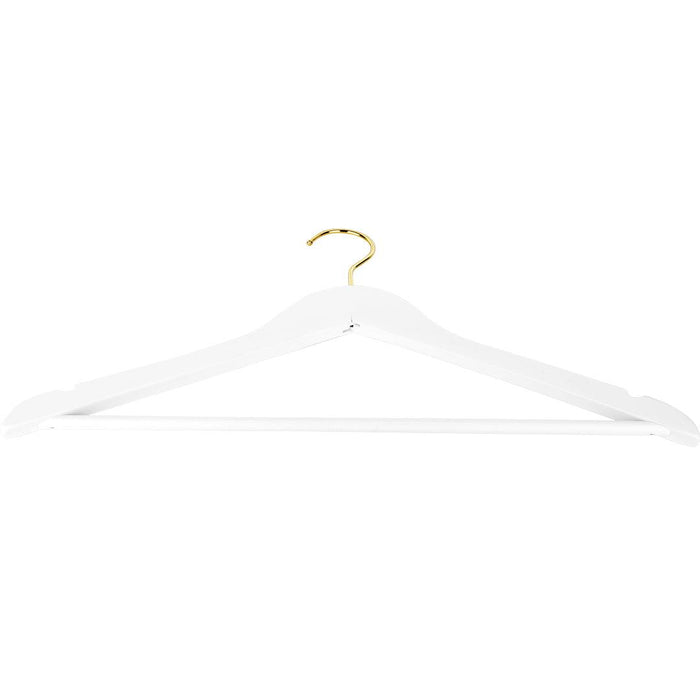 Bridal Hangers, Premium White Wooden Hangers-Set of 10-Andaz Press-