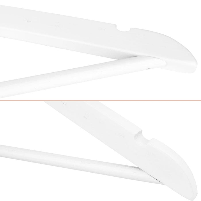 Bridal Hangers, Premium White Wooden Hangers-Set of 10-Andaz Press-