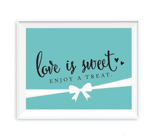 Bride & Co. Bridal Shower Party Signs-Set of 1-Andaz Press-Love Is Sweet, Enjoy A Treat-