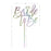 Bride to Be Laser Cut Mirror Acrylic Cake Topper-Set of 1-Andaz Press-Gold-