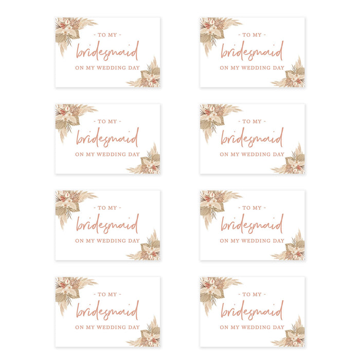 Bridesmaid Wedding Day Gift Cards with Envelopes, To My Bridesmaid on My Wedding Day Cards-Set of 8-Andaz Press-Blue Roses-