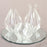 Bud Vase Centerpiece with Round Bevel Mirror-Set of 4-Koyal Wholesale-Clear-