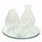 Bud Vase Centerpiece with Round Bevel Mirror-Set of 4-Koyal Wholesale-Clear-
