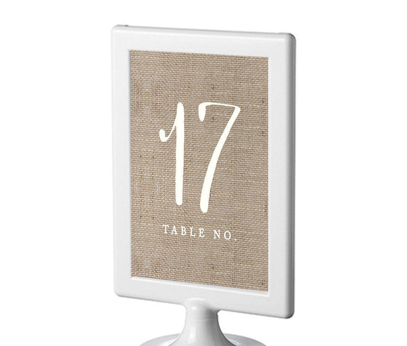 Burlap Framed Double-Sided DIY Table Numbers-Set of 8-Andaz Press-1-8-