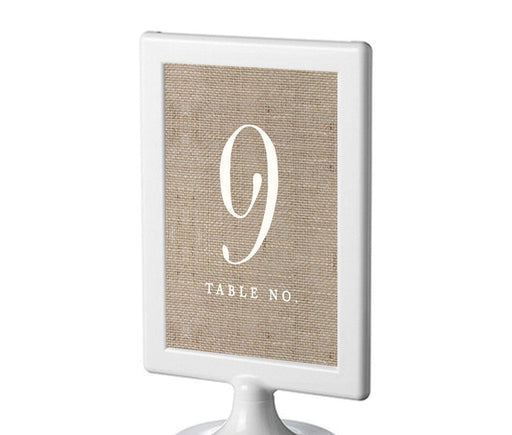 Burlap Framed Double-Sided DIY Table Numbers-Set of 8-Andaz Press-9-16-