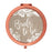 Burlap Lace Rose Gold Compact Mirror-Set of 1-Andaz Press-Rose Gold Bridesmaid-