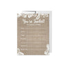 Burlap Lace Wedding Blank Bridal Shower Invitations with Envelopes-Set of 20-Koyal Wholesale-