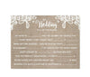 Burlap Lace Wedding Cards Guest Book Alternative-Set of 20-Andaz Press-Fill-In-The-Blank - Newlyweds-