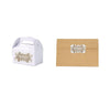 Burlap Lace Wedding Fancy Frame Label Stickers-Set of 36-Koyal Wholesale-