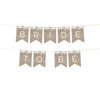 Burlap Lace Wedding Hanging Pennant Party Banner with String-Set of 1-Koyal Wholesale-Bride To Be-