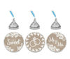 Burlap Lace Wedding Hershey's Kiss Stickers-Set of 216-Koyal Wholesale-