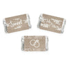 Burlap Lace Wedding Hershey's Miniatures Mini Candy Bar Wrappers-Set of 36-Koyal Wholesale-