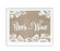 Burlap Lace Wedding Party Signs-Set of 1-Koyal Wholesale-Mr. & Mrs.-