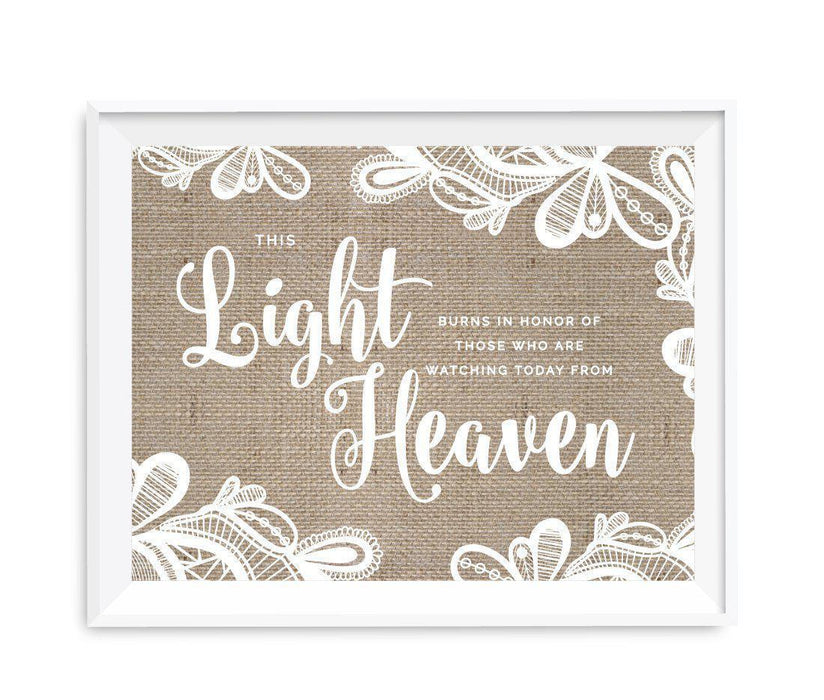 Burlap Lace Wedding Party Signs-Set of 1-Koyal Wholesale-Mr. & Mrs.-