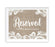 Burlap Lace Wedding Party Signs-Set of 1-Koyal Wholesale-Reserved For The Bride's Family-