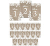 Burlap Lace Wedding Table Numbers-Set of 20-Koyal Wholesale-1-20-